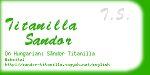 titanilla sandor business card
