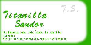 titanilla sandor business card